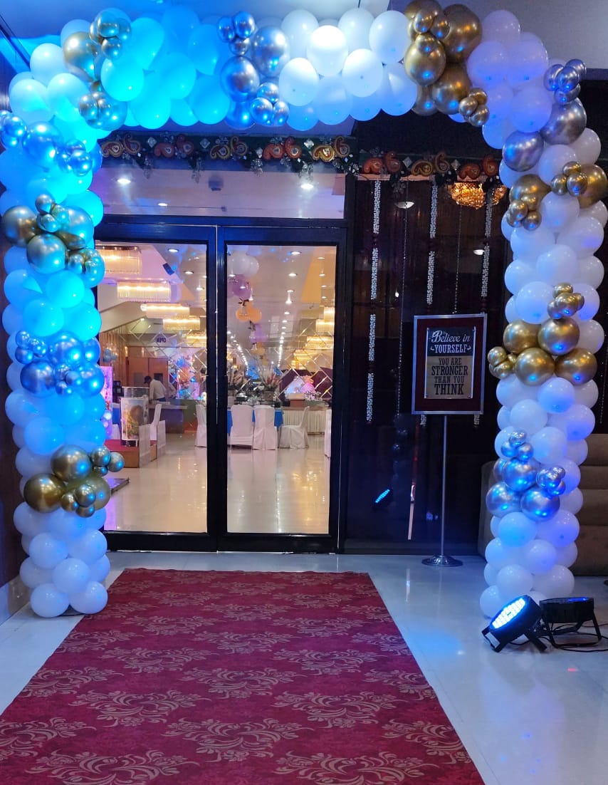 Elegant banquet hall setup